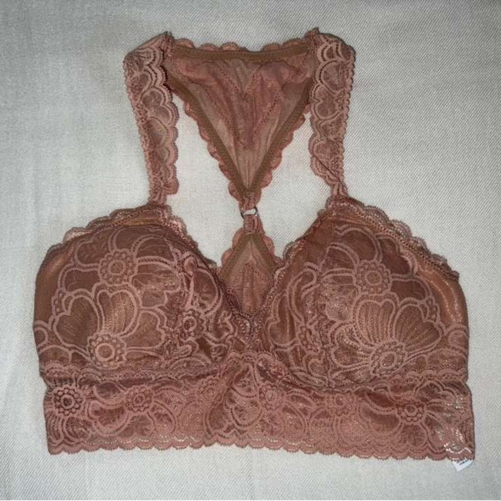 Aerie Lace Bralette in Warm Brown